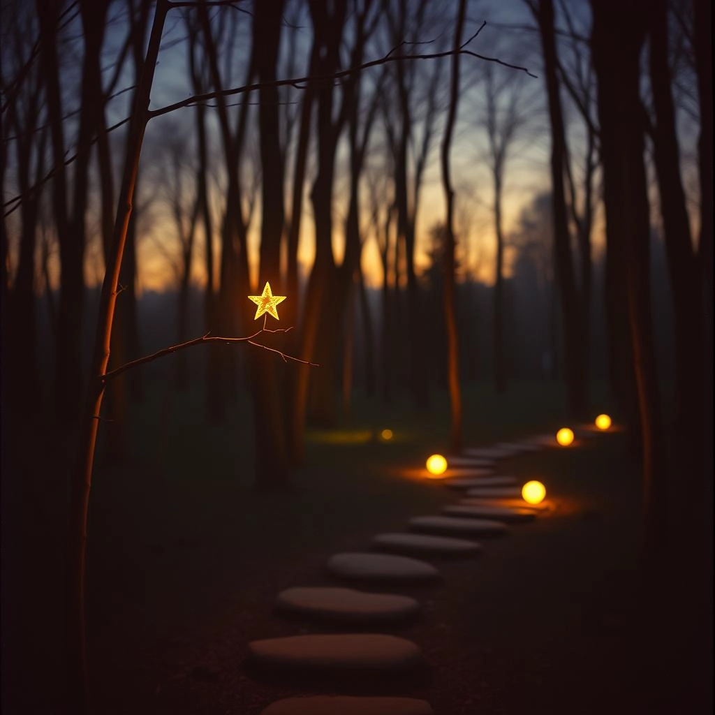 Ilustracja do wiersza Lullaby gwiazdka